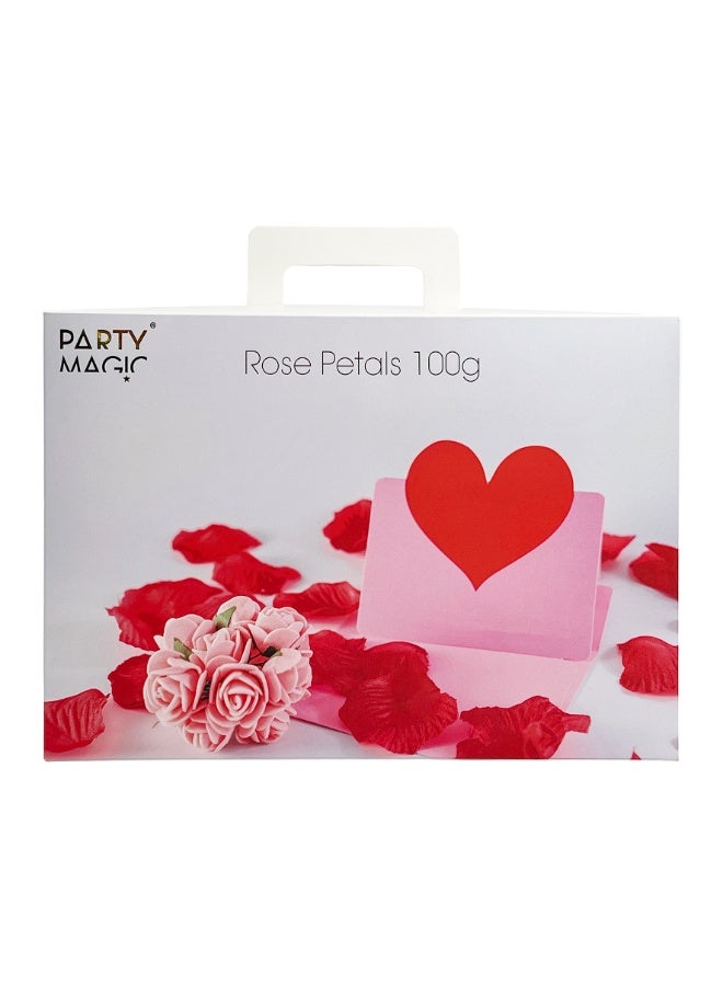 Party Magic 100g Red Rose Petals – Natural-Look Artificial Petals for Romantic Proposals, Weddings & Valentine’s Decor - Image 4